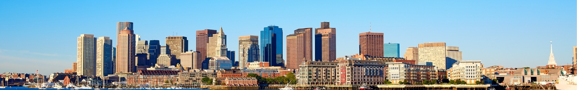 Boston skyline viewed across the harbor